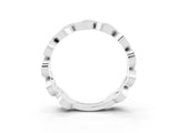White gold Pavé Round Ruby Interlocking Eternity Band with Bezel Prong Setting_9