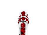 White gold Pavé Round Ruby Link Band with Bezel Setting_23