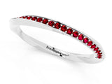 White gold Pavé Round Ruby Twist Band_13