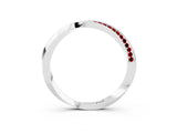 White gold Pavé Round Ruby Twist Band_15