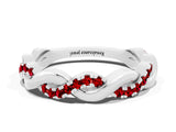 White gold Pavé Round Ruby Twist Eternity Band with Shared Prong Setting_18