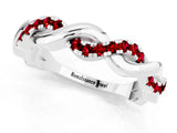 White gold Pavé Round Ruby Twist Eternity Band with Shared Prong Setting_19