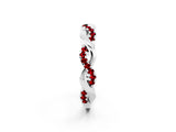 White gold Pavé Round Ruby Twist Eternity Band with Shared Prong Setting_32