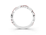 White gold Pavé Round Ruby Twist Eternity Band with Shared Prong Setting_33