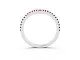 White gold Pavé Round Ruby V-Shaped Chevron Band with Shared Prong Setting_9