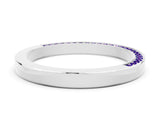 White gold Pavé Round Tanzanite Channel Set Band_18