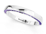 White gold Pavé Round Tanzanite Channel Set Band_19
