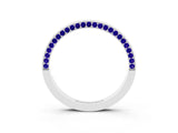 White gold Pavé Round Tanzanite Channel Set Band_21