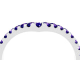 White gold Pavé Round Tanzanite Chevron Band with Shared Prong Setting_10