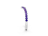 White gold Pavé Round Tanzanite Chevron Band with Shared Prong Setting_8