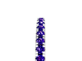 White gold Pavé Round Tanzanite Half Eternity Band with Shared Prong Setting_11