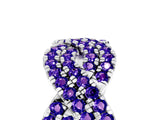 White gold Pavé Round Tanzanite Infinity Twist Band with Shared Prong Setting_11