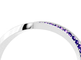 White gold Pavé Round Tanzanite Twist Band_10