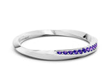 White gold Pavé Round Tanzanite Twist Band_12