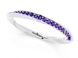 White gold Pavé Round Tanzanite Twist Band_7