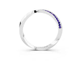 White gold Pavé Round Tanzanite Twist Band_9