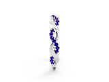White gold Pavé Round Tanzanite Twist Eternity Band with Shared Prong Setting_44