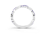 White gold Pavé Round Tanzanite Twist Eternity Band with Shared Prong Setting_45