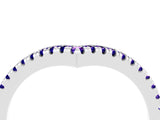 White gold Pavé Round Tanzanite V-Shaped Chevron Band with Shared Prong Setting_10