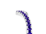 White gold Pavé Round Tanzanite V-Shaped Chevron Band with Shared Prong Setting_11