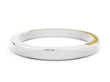White gold Pavé Round Yellow Sapphire Channel Set Band_18