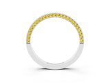 White gold Pavé Round Yellow Sapphire Channel Set Band_21
