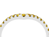 White gold Pavé Round Yellow Sapphire Chevron Band with Shared Prong Setting_22