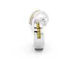 White gold Pavé Round Yellow Sapphire Crossover Band with Channel Setting_20