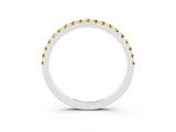 White gold Pavé Round Yellow Sapphire Half Eternity Band with Shared Prong Setting_21