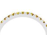 White gold Pavé Round Yellow Sapphire Half Eternity Band with Shared Prong Setting_22