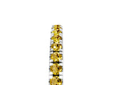 White gold Pavé Round Yellow Sapphire Half Eternity Band with Shared Prong Setting_23