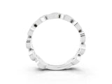 White gold Pavé Round Yellow Sapphire Interlocking Eternity Band with Bezel Prong Setting_9