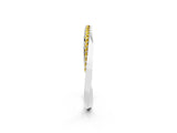 White gold Pavé Round Yellow Sapphire Twist Band_14
