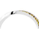 White gold Pavé Round Yellow Sapphire Twist Band_22