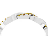 White gold Pavé Round Yellow Sapphire Twist Eternity Band with Shared Prong Setting_54