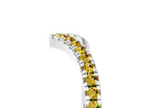 White gold Pavé Round Yellow Sapphire V-Shaped Chevron Band with Shared Prong Setting_35