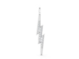 White gold Pavé Set Lightning Bolt Pendant with Round Cut Stones_7