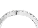 White gold Pavé Set Round Diamond Curved Band with Shared Prong Setting_16