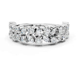 White gold Pave Marquise and Round Diamond Eternity Band with Prong Setting_21