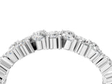 White gold Pave Marquise and Round Diamond Eternity Band with Prong Setting_25