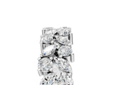 White gold Pave Marquise and Round Diamond Eternity Band with Prong Setting_26