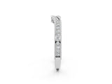 White gold Pave Round Diamond Curved Milgrain Band_14