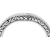 White gold Pave Round Diamond Curved Milgrain Band_16