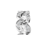 White gold Pave Round Diamond Interlocking Eternity Band with Bezel Prong Setting_40