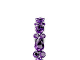 White gold Pear & Round Amethyst Wedding Band_11