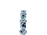 White gold Pear & Round Aquamarine Wedding Band_11