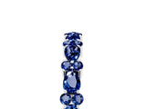 White gold Pear & Round Blue Sapphire Wedding Band_11