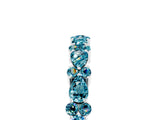 White gold Pear & Round Blue Topaz Wedding Band_11