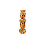 White gold Pear & Round Citrine Wedding Band_11