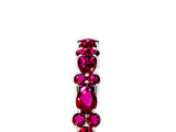 White gold Pear & Round Garnet Wedding Band_11